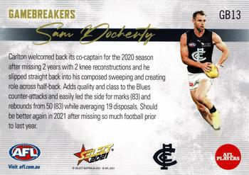 2021 Select AFL Footy Stars - Gamebreakers #GB13 Sam Docherty Back
